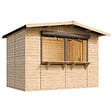 TIMBELA - TIMBELA M150Z Maison de jardin en bois, Étal de marché en bois 263 x 336 cm / 6 m2 - vignette