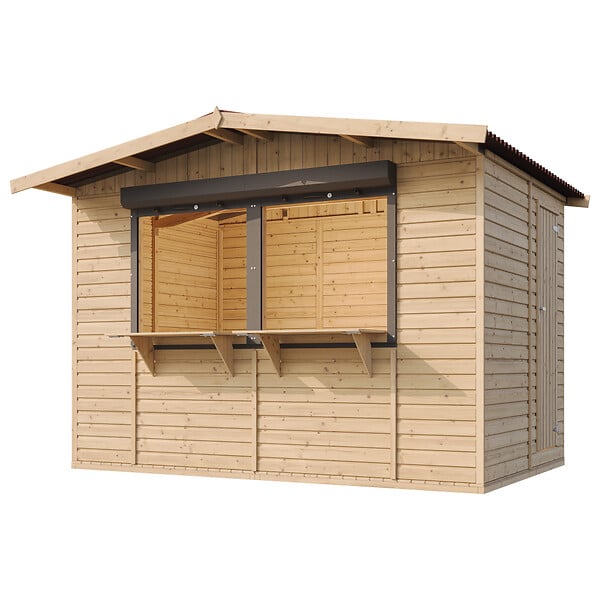 TIMBELA - TIMBELA M150Z Maison de jardin en bois, Étal de marché en bois 263 x 336 cm / 6 m2 - large