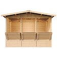 TIMBELA - TIMBELA M150A - Maison de jardin en bois - Grand stand de vendeur avec comptoir - H232 x L336x l263 cm/6 m² - vignette
