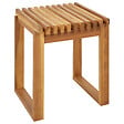 BELIANI - Table d\'appoint pour le jardin BELLANO 35 cm 40 cm Acacia Marron - vignette