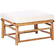 BELIANI - Ottoman de jardin CERRETO Bambou Blanc cassé - vignette