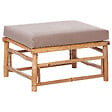 BELIANI - Ottoman de jardin CERRETO Bambou Taupe - vignette