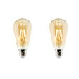 ZENITECH - Lot de 2 ampoules déco filament LED ambrée 4W E27 - Elexity - vignette