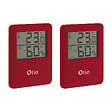 OTIO - Lot de 2 thermomètres hygromètres magnétiques LCD - Bordeaux - Otio - vignette