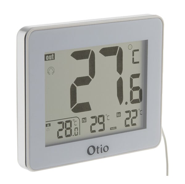 OTIO - Lot de 2 thermomètres intérieur extérieur filaires Blanc - Otio - large