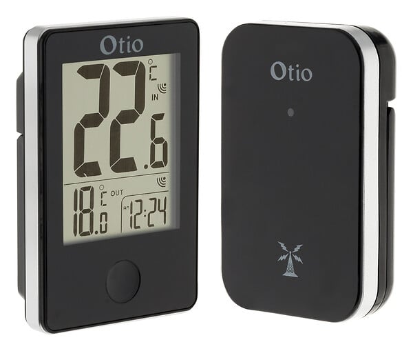 OTIO - Lot de 2 thermomètres intérieur extérieur sans fil - Noir - Otio - large