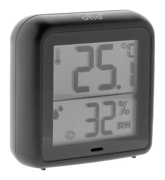 OTIO - Lot de 2 thermomètres hygromètres intérieur + capteur - Noir - Otio - large