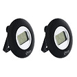 OTIO - Lot de 2 thermomètres intérieurs LCD - Noir - Otio - vignette