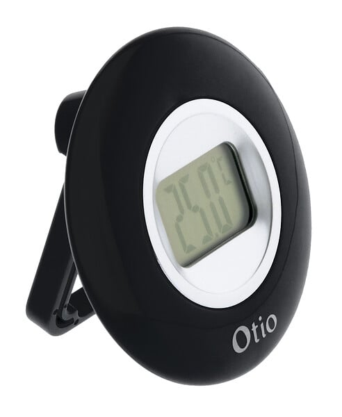 OTIO - Lot de 2 thermomètres intérieurs LCD - Noir - Otio - large