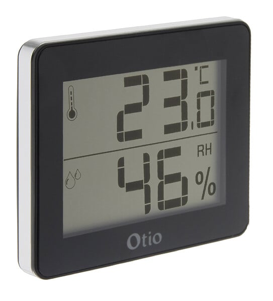 OTIO - Lot de 2 thermomètres hygromètres Noir - écran LCD - Otio - large