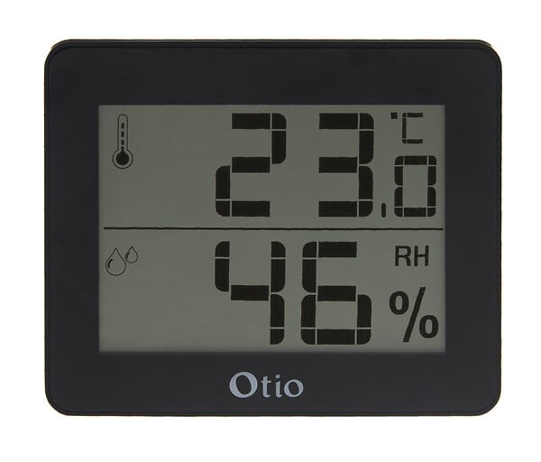OTIO - Lot de 2 thermomètres hygromètres Noir - écran LCD - Otio - large