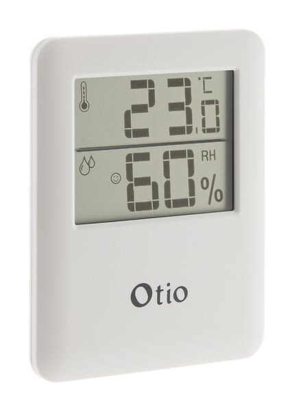 OTIO - Lot de 2 thermomètres hygromètres magnétiques LCD - Blanc - Otio - large