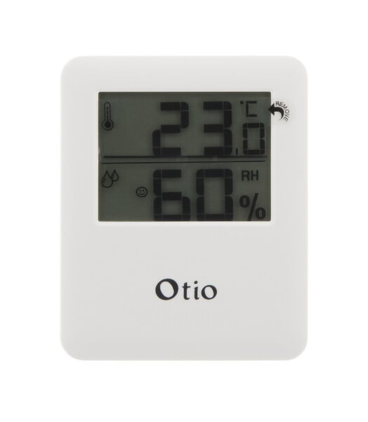OTIO - Lot de 2 thermomètres hygromètres magnétiques LCD - Blanc - Otio - large
