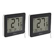 OTIO - Lot de 2 thermomètres intérieur extérieur filaires Noir - Otio - vignette