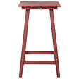 BELIANI - Table de bar de jardin ADIRONDACK 60 cm 59 cm Matière synthétique Rouge - vignette