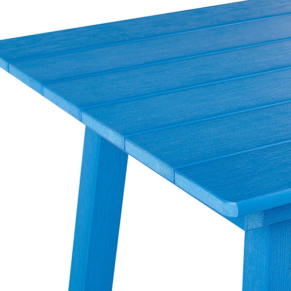 BELIANI - Table de bar de jardin ADIRONDACK 60 cm 59 cm Matière synthétique Bleu - large