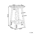 BELIANI - Table de bar de jardin ADIRONDACK 60 cm 59 cm Matière synthétique Gris foncé - vignette
