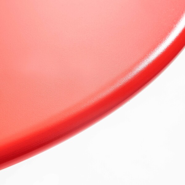 OVIALA - Ensemble table de jardin ronde et 6 chaises en métal rouge - Palavas - large