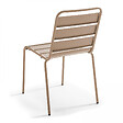 OVIALA - Ensemble table de jardin et 8 chaises en métal gris et taupe - Palavas - vignette