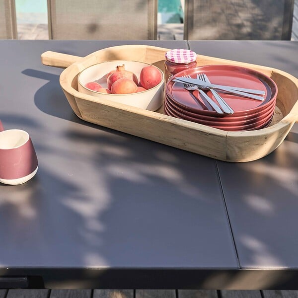 OVIALA - Ensemble table de jardin extensible 256-320 cm et 10 assises - Albi - large