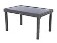 HESPERIDE - Table extensible rectangulaire en verre Piazza 6/10 places Gris anthracite - Hespéride - vignette