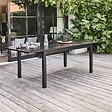 OVIALA - Ensemble table de jardin en aluminium avec 8 chaises  - Butterfly - vignette