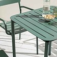 OVIALA - Ensemble table de terrasse 70cm et 2 fauteuils vert foncé - Almada - vignette