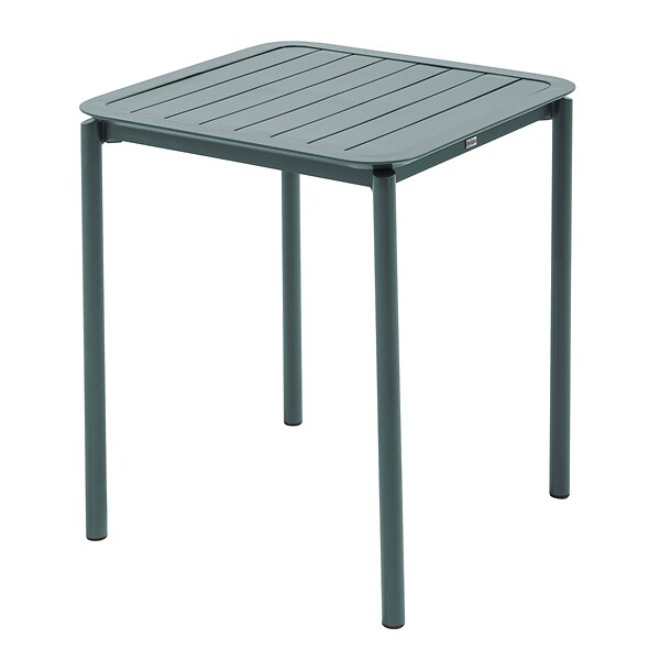 OVIALA - Ensemble table de terrasse 70cm et 2 fauteuils vert foncé - Almada - large