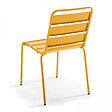 OVIALA - Ensemble table de jardin et 8 chaises en métal gris et jaune - Palavas - vignette
