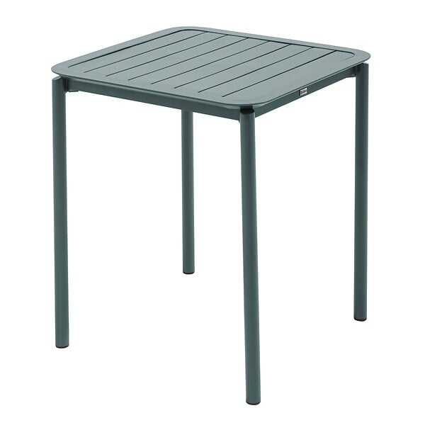 OVIALA - Ensemble table de terrasse 70cm et 4 fauteuils vert foncé - Almada - large