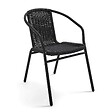 OVIALA - Ensemble table de jardin bistrot 70cm et 2 chaises en aluminium gris - Cardiff - vignette