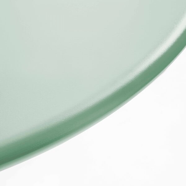 OVIALA - Ensemble table de jardin ronde et 6 chaises en métal vert sauge - Palavas - large