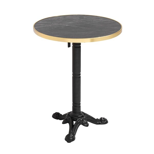 OVIALA - Ensemble table de terrasse marbre noir et 2 chaises vert - Montmartre - large