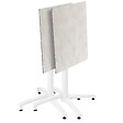 OVIALA - Ensemble table 70 cm gris clair et 4 chaises en métal gris - Opéra - vignette