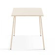 OVIALA - Ensemble table de jardin carrée et 4 fauteuils acier ivoire - Palavas - vignette