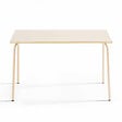 OVIALA - Ensemble table de jardin et 4 fauteuils en métal ivoire - Palavas - vignette
