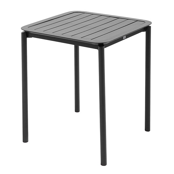 OVIALA - Ensemble table de terrasse 70cm et 2 fauteuils noir - Almada - large