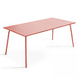 OVIALA - Ensemble table de jardin et 6 fauteuils en métal argile - Palavas - vignette