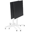 OVIALA - Ensemble table 60 cm noir et 4 chaises en métal gris - Opéra - vignette