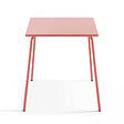 OVIALA - Ensemble table de jardin carrée et 4 fauteuils acier argile - Palavas - vignette