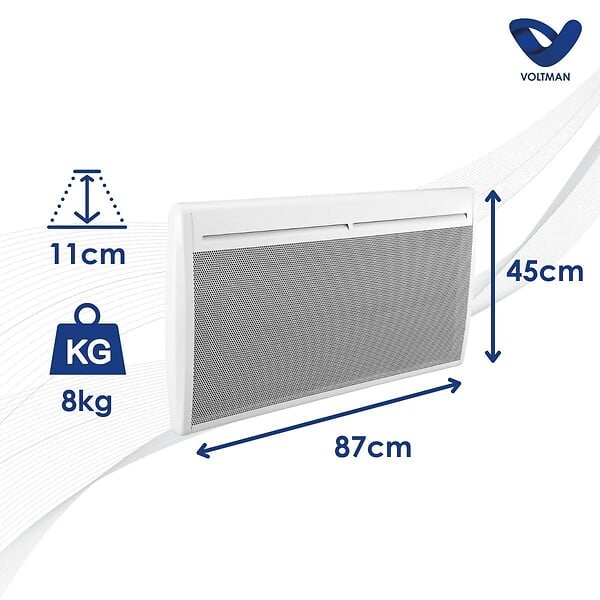 VOLTMAN - Lot de 2 chauffages électriques panneaux rayonnants 2000W - Voltman - large