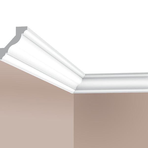 SANS - Corniche plafond Cimaises et plus C15 - 4,5x4,1x200cm (h x p x L) - moulure décorative polymère - large