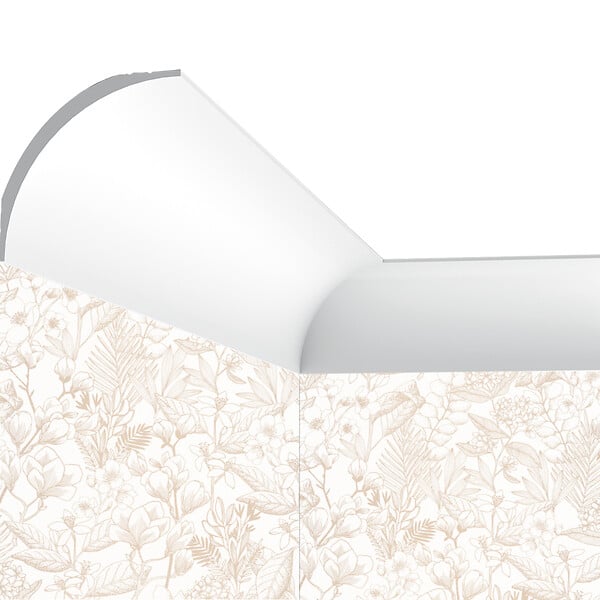 SANS - Corniche plafond Cimaises et Plus C10 - 9x9x200cm (h x p x L) - moulure décorative polyuréthane - large
