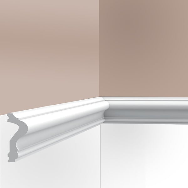 SANS - Cimaise , Moulure Cimaises et Plus M02- 6x2,5x200cm (h x p x L) - moulure décorative polyuréthane - large
