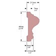 SANS - Cimaise , Moulure Cimaises et Plus M02- 6x2,5x200cm (h x p x L) - moulure décorative polyuréthane - vignette
