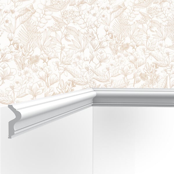 SANS - Cimaise , Moulure Cimaises et Plus M01 - 4x1,5x200cm (h x p x L) - moulure décorative polyuréthane - large