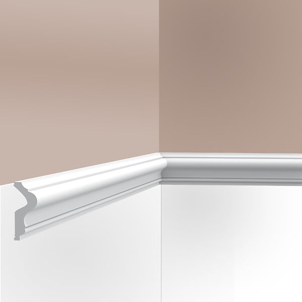 SANS - Cimaise , Moulure Cimaises et Plus M01 - 4x1,5x200cm (h x p x L) - moulure décorative polyuréthane - large