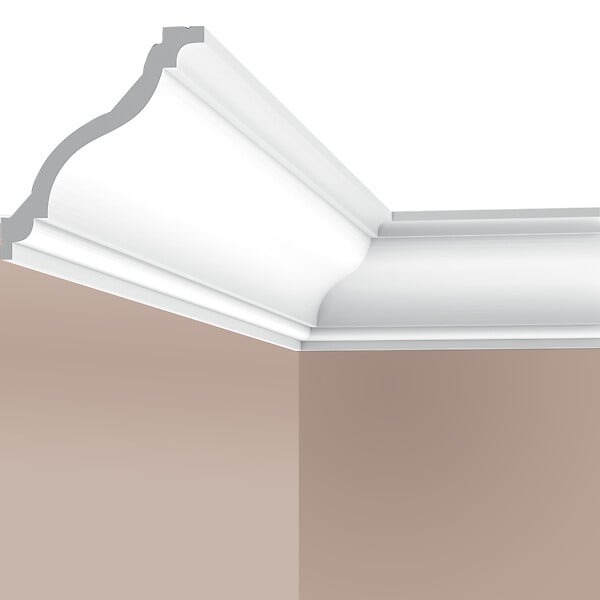 SANS - Corniche plafond Cimaises et Plus C04 - 5,5x4,2x200cm (h x p x L) - moulure décorative polyuréthane - large