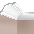 SANS - Corniche plafond Cimaises et plus C02 - 15,6x10,3x200cm (h x p x L) - moulure décorative polyuréthane - vignette