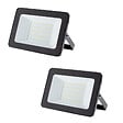 ZENITECH - Lot de 2 projecteurs LED chantier 50W 5000lm IP65 - Noir - Zenitech - vignette